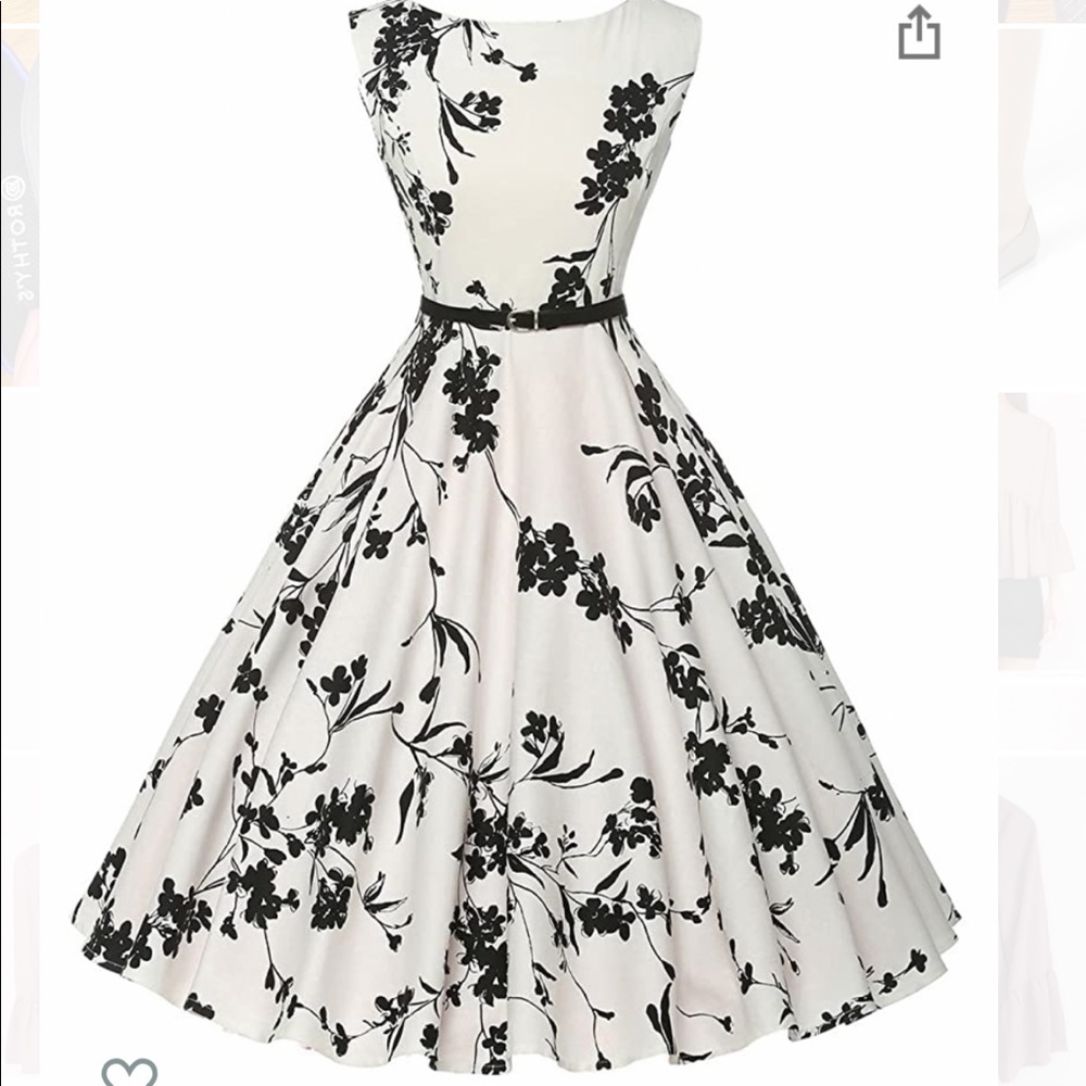 GRACE KARIN Boatneck Sleeveless Vintage Tea Dress